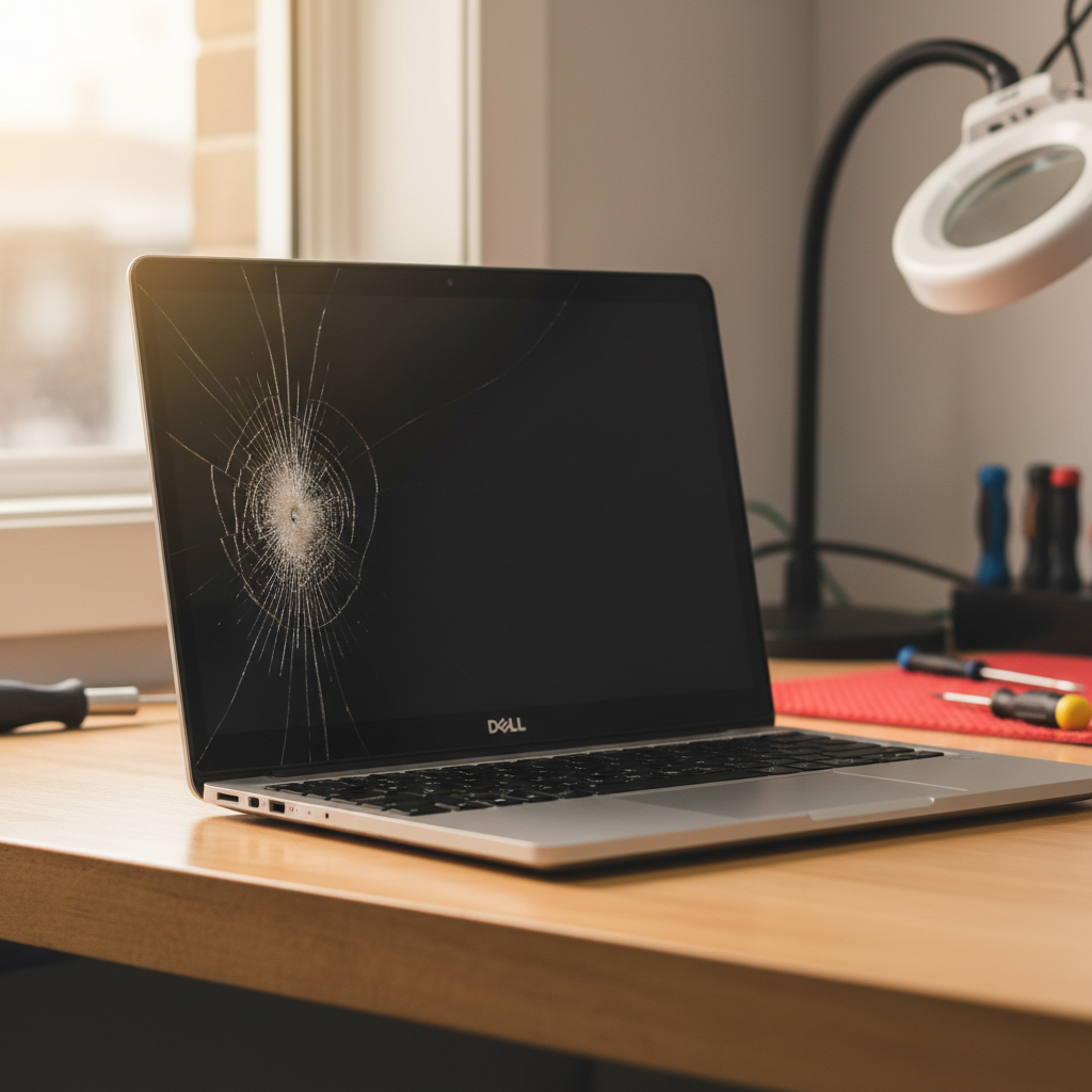 Cracked Dell laptop screen repair in Gordon — Hobart TAS 7150