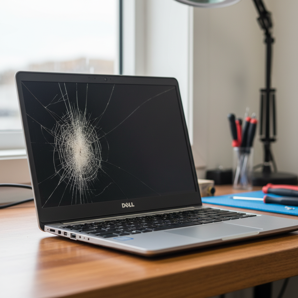 Cracked Dell laptop screen repair in Gorokan — Newcastle NSW 2263