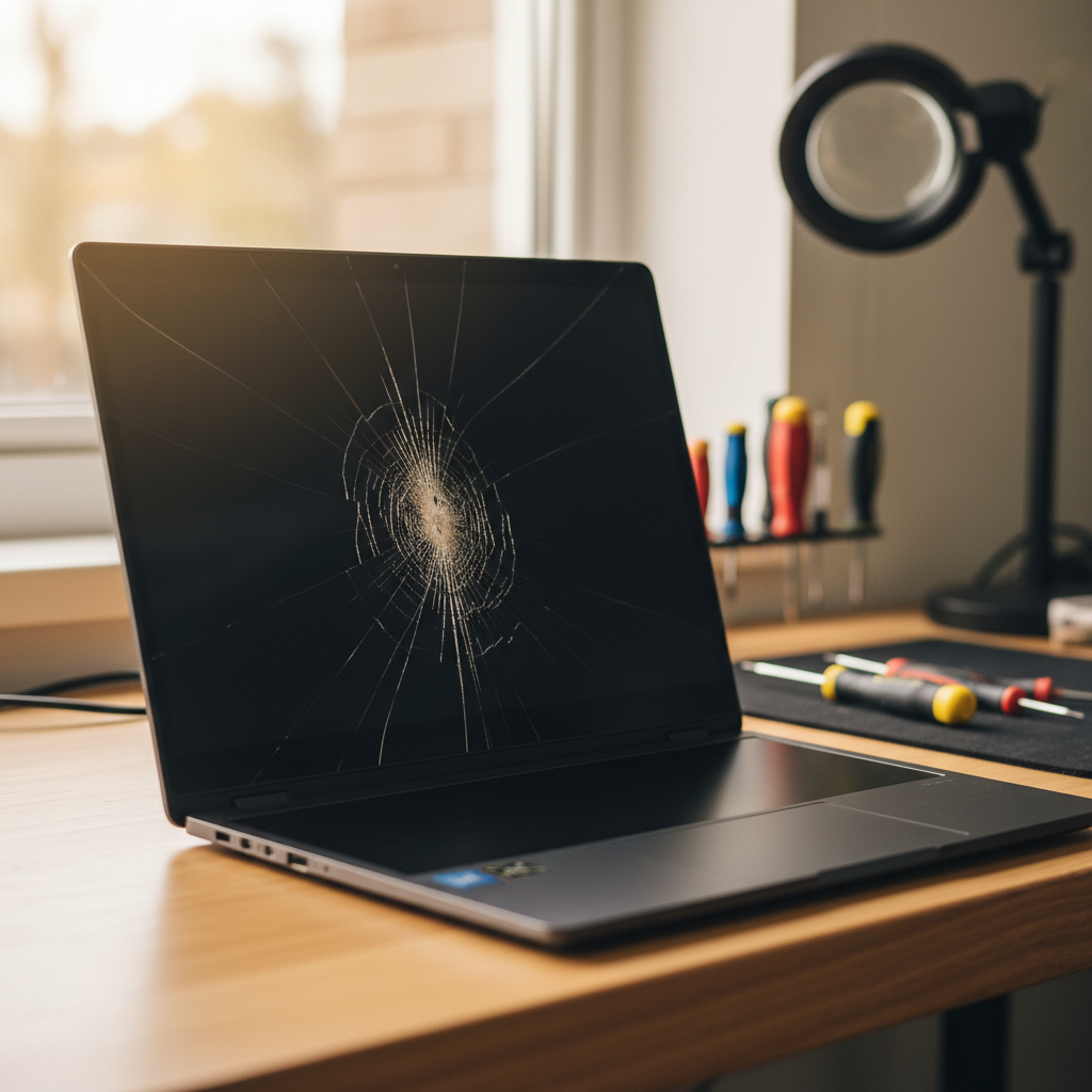 Cracked Razer laptop screen repair in Gosforth — Newcastle NSW 2320