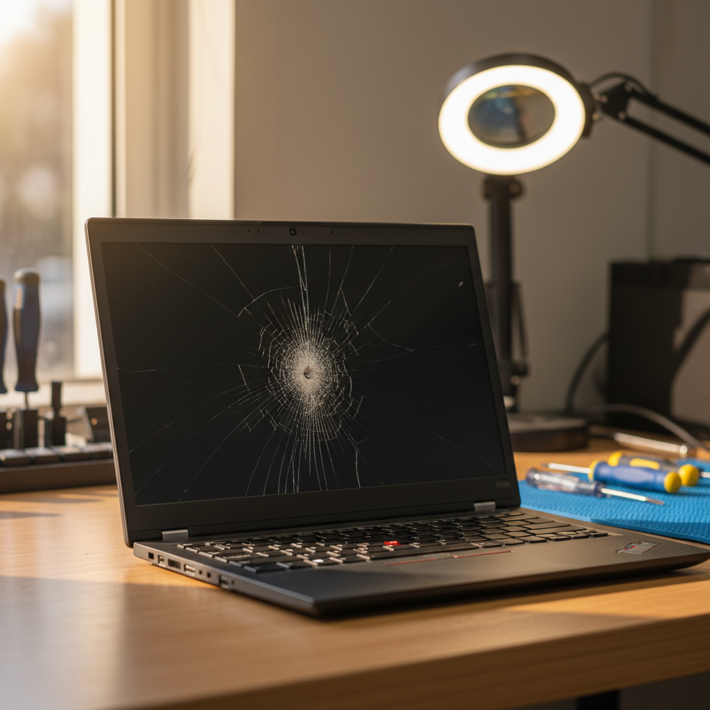 Cracked Lenovo ThinkPad laptop screen repair in Gould Creek — Adelaide SA 5114