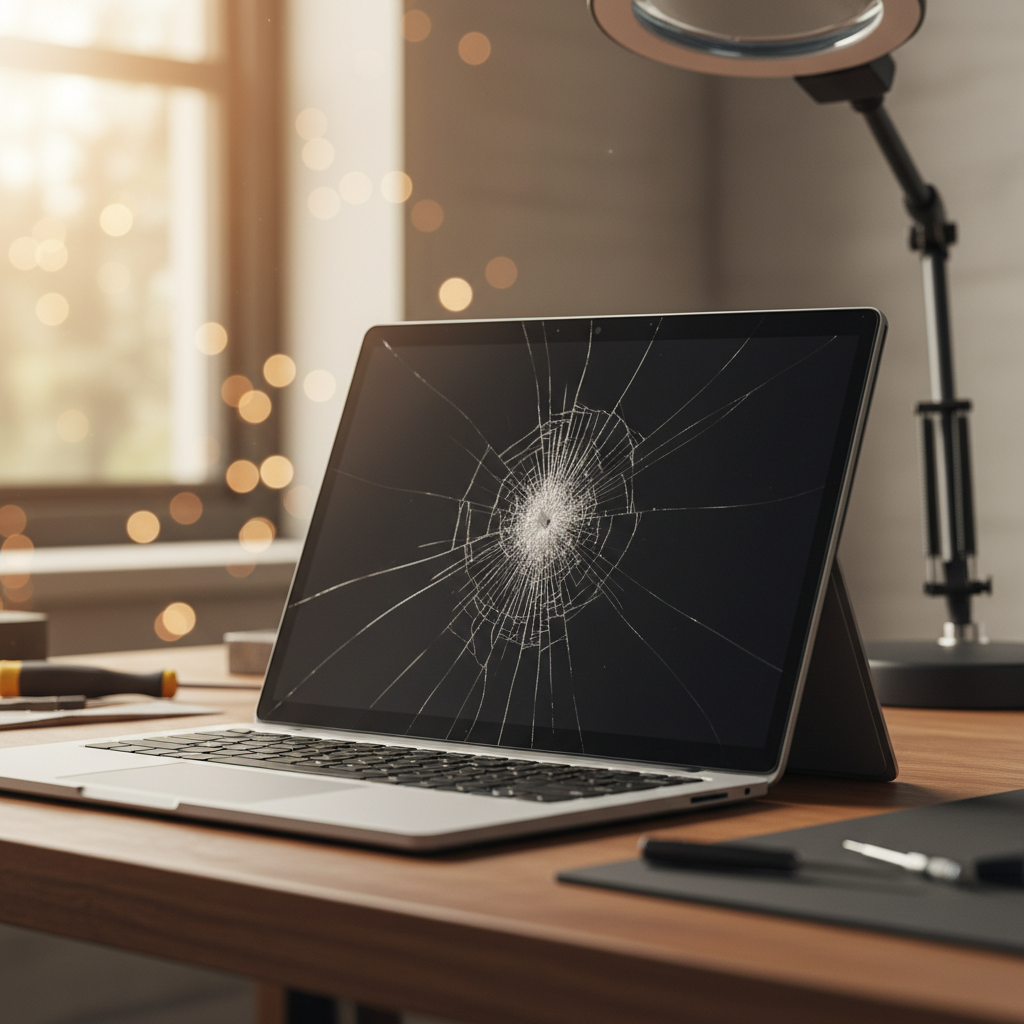 Cracked Microsoft Surface laptop screen repair in Grasstree Hill — Hobart TAS 7017