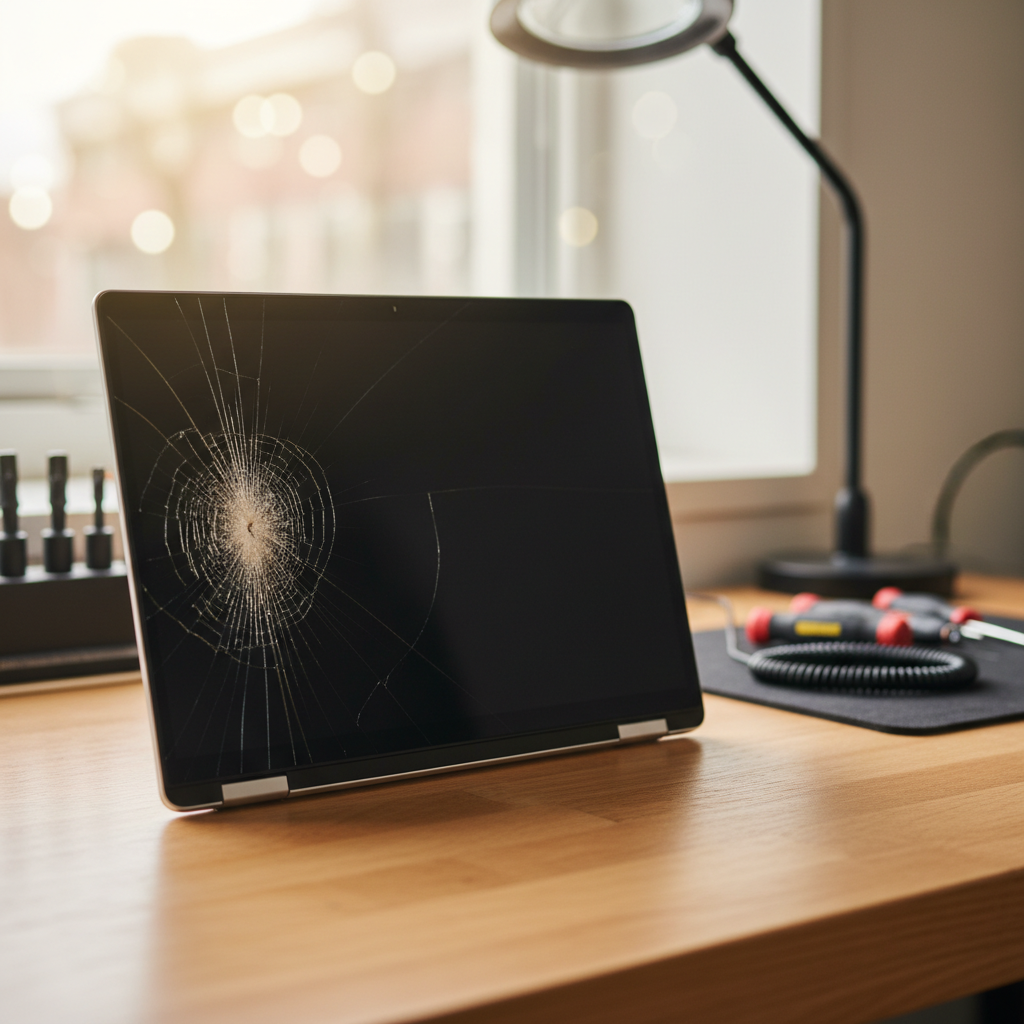 Cracked Dell laptop screen repair in Green Hills — Newcastle NSW 2323