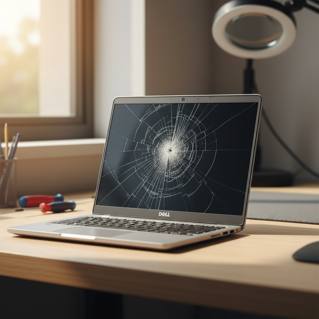 Cracked Dell laptop screen repair in Greenacres — Adelaide SA 5086