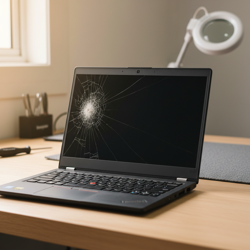 Cracked Lenovo ThinkPad laptop screen repair in Gwandalan — Newcastle NSW 2259