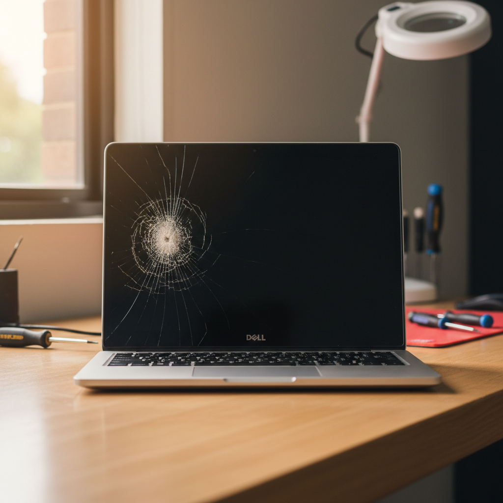 Cracked Dell laptop screen repair in Hackham West — Adelaide SA 5163