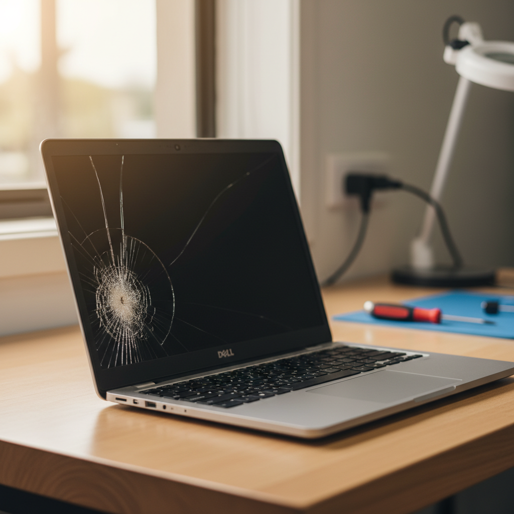 Cracked Dell laptop screen repair in Hallett Cove — Adelaide SA 5158