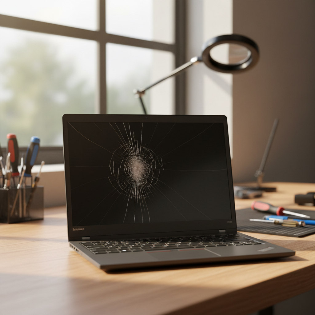Cracked Lenovo ThinkPad laptop screen repair in Happy Valley — Adelaide SA 5159