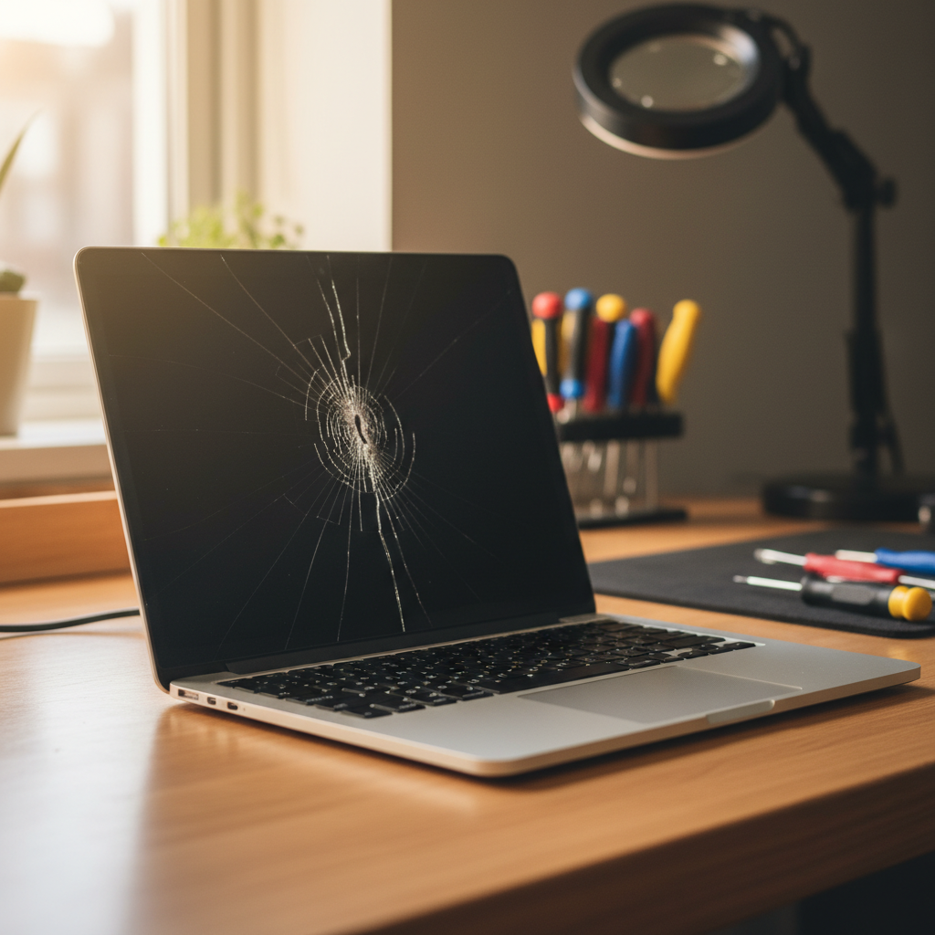 Cracked MacBook Pro laptop screen repair in Hawks Nest — Newcastle NSW 2324