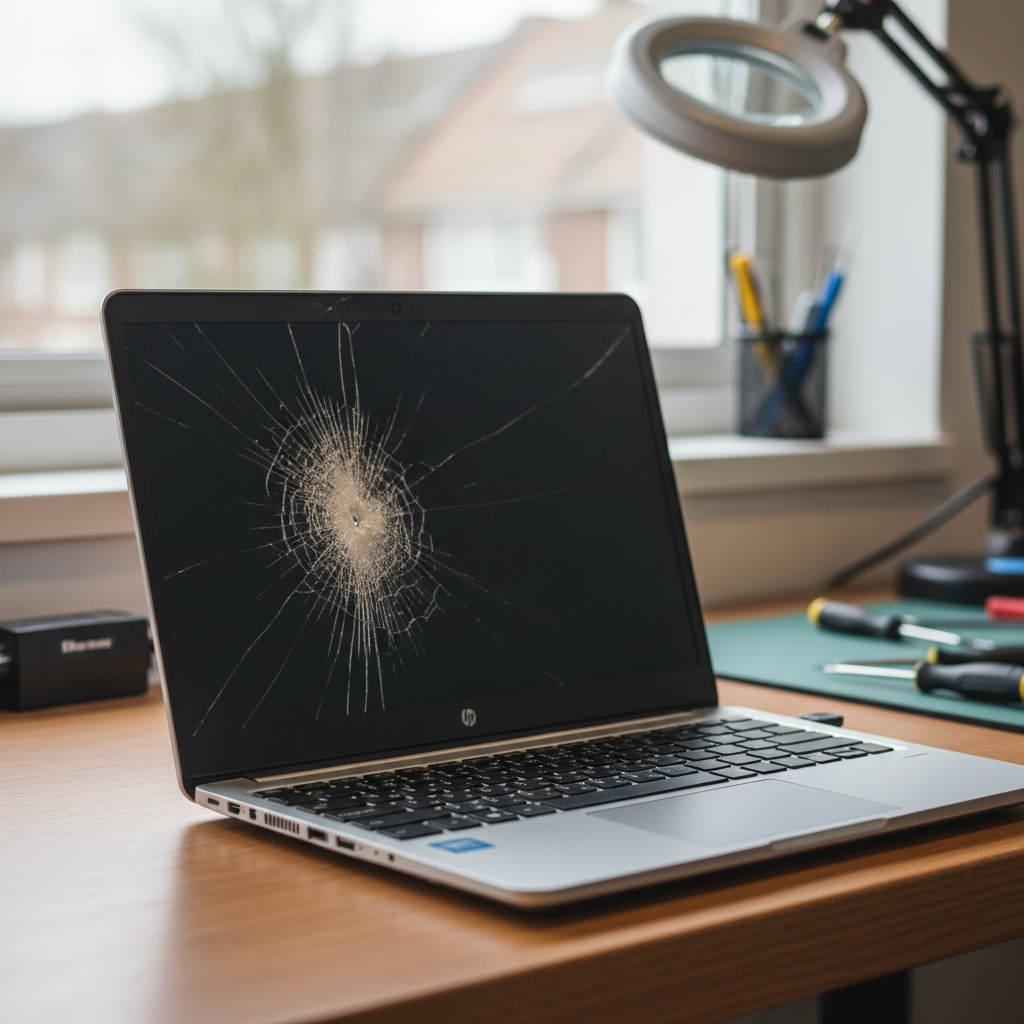 Cracked HP laptop screen repair in Hectorville — Adelaide SA 5073