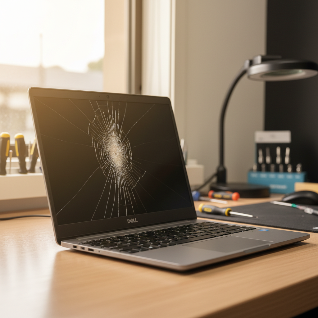 Cracked Dell laptop screen repair in Herbert — Darwin NT 0836