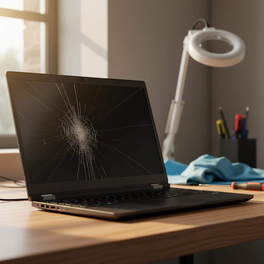 Cracked Alienware laptop screen repair in Highbury — Adelaide SA 5089