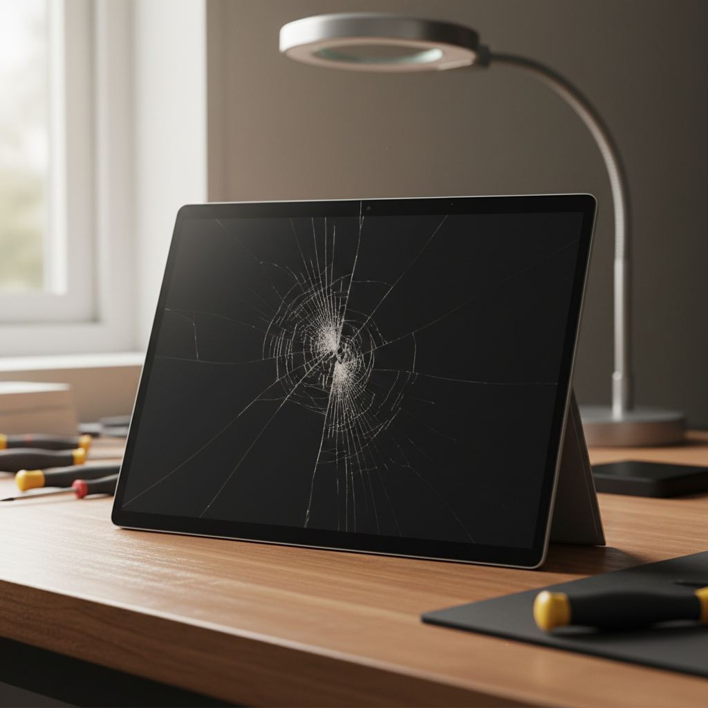 Cracked Microsoft Surface laptop screen repair in Hilldale — Newcastle NSW 2420