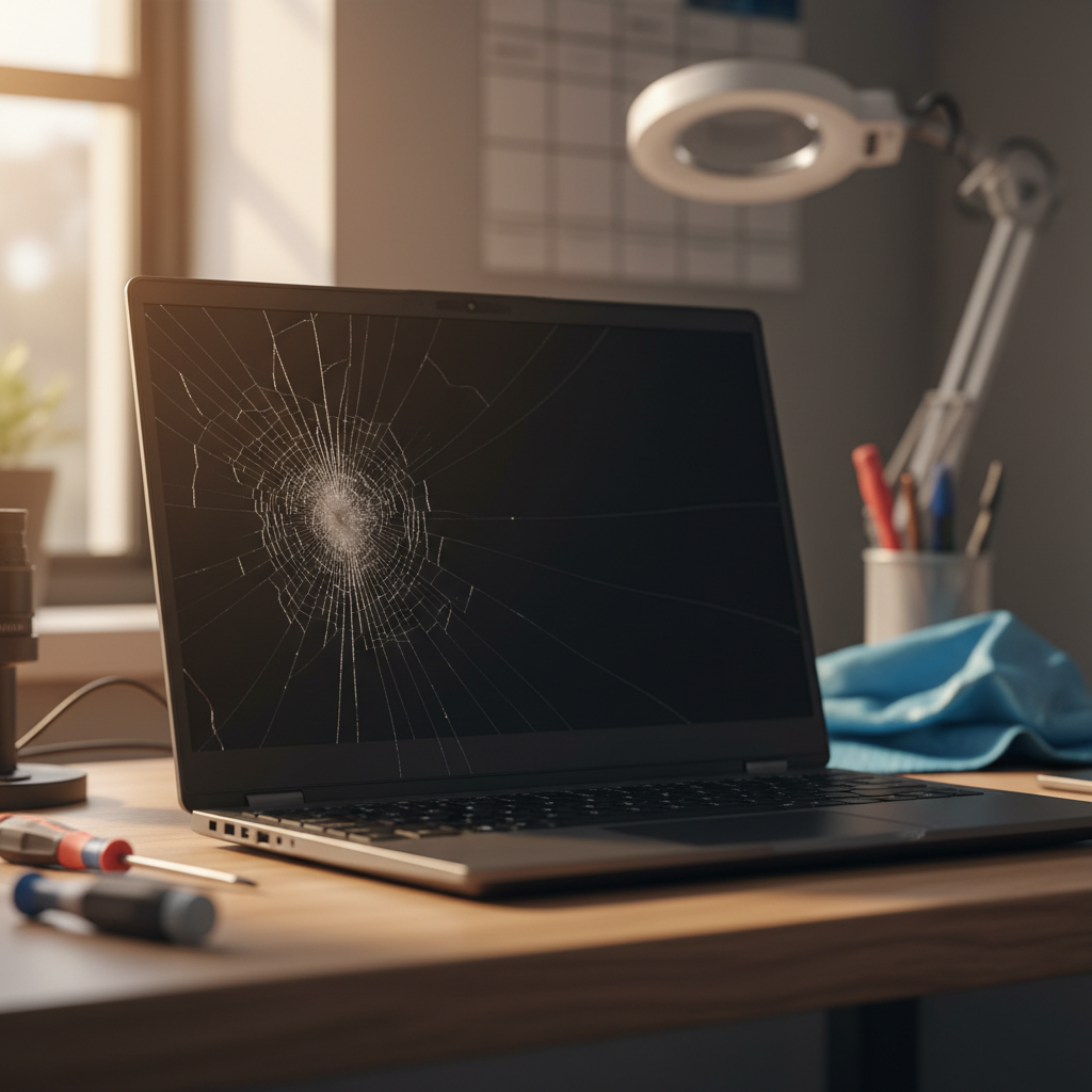 Cracked Alienware laptop screen repair in Hillier — Adelaide SA 5116