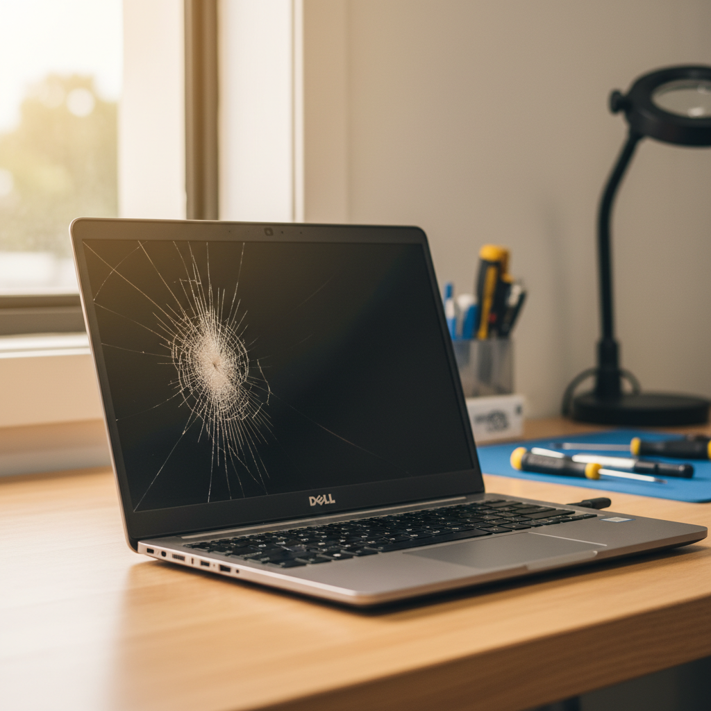 Cracked Dell laptop screen repair in Hindmarsh Island — Adelaide SA 5214