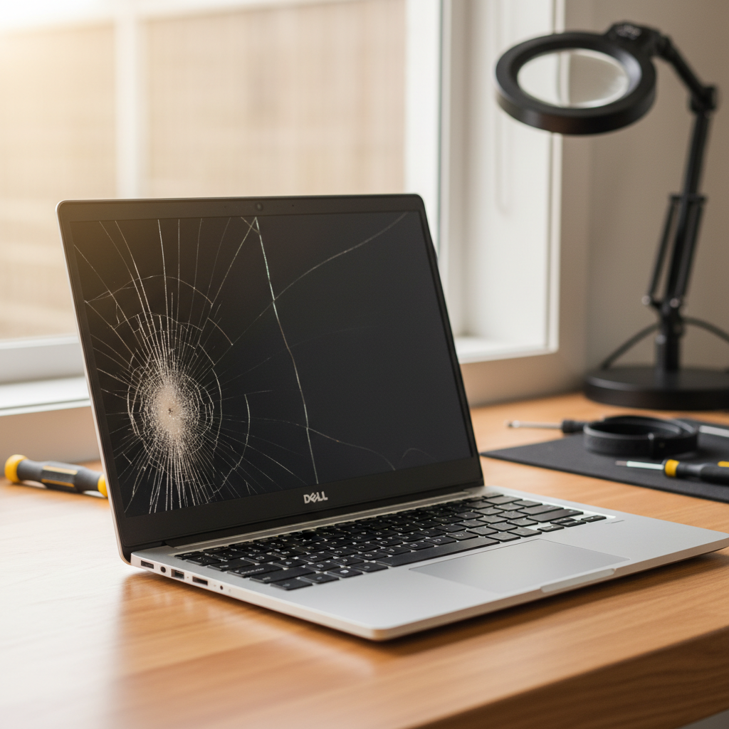 Cracked Dell laptop screen repair in Hindmarsh Valley — Adelaide SA 5211