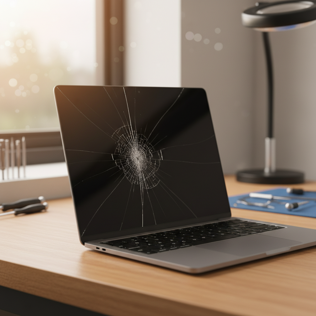 Cracked MacBook Air laptop screen repair in Holmesville — Newcastle NSW 2286