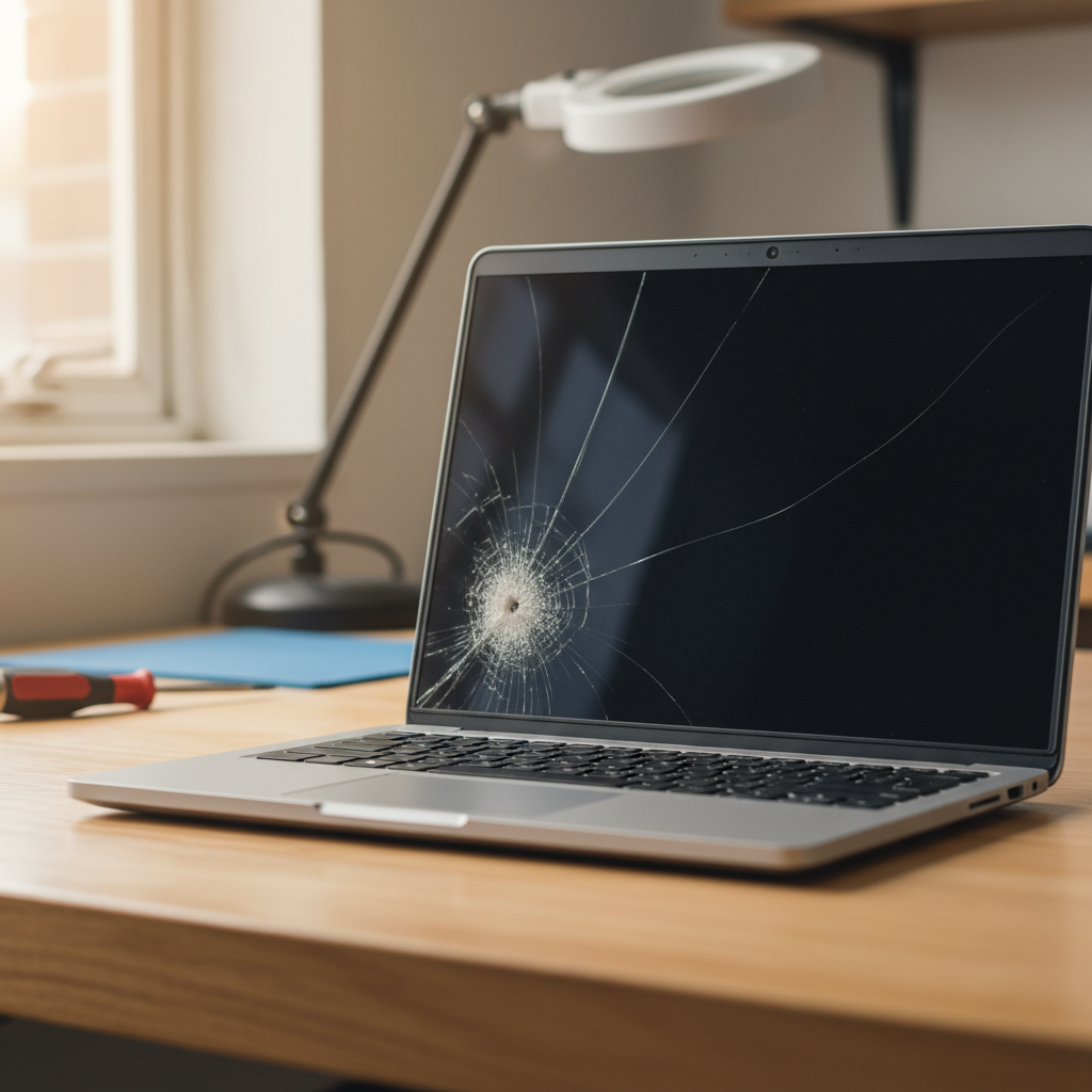 Cracked Dell laptop screen repair in Inglewood — Adelaide SA 5133