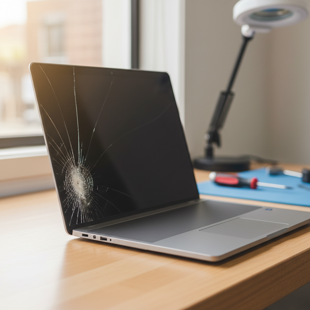 Cracked Dell laptop screen repair in Ironbank — Adelaide SA 5153