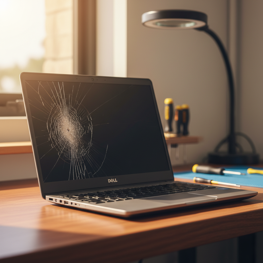 Cracked Dell laptop screen repair in Kahibah — Newcastle NSW 2290