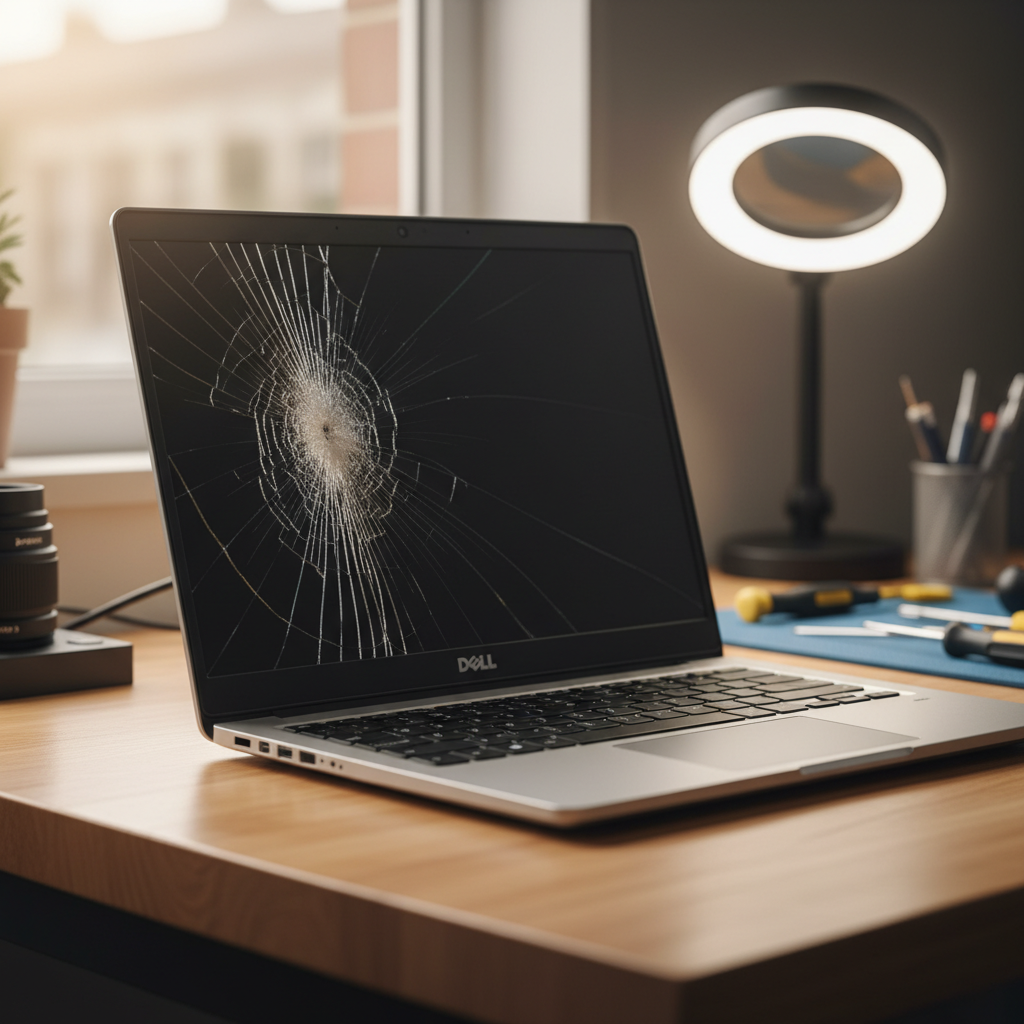 Cracked Dell laptop screen repair in Keinbah — Newcastle NSW 2320