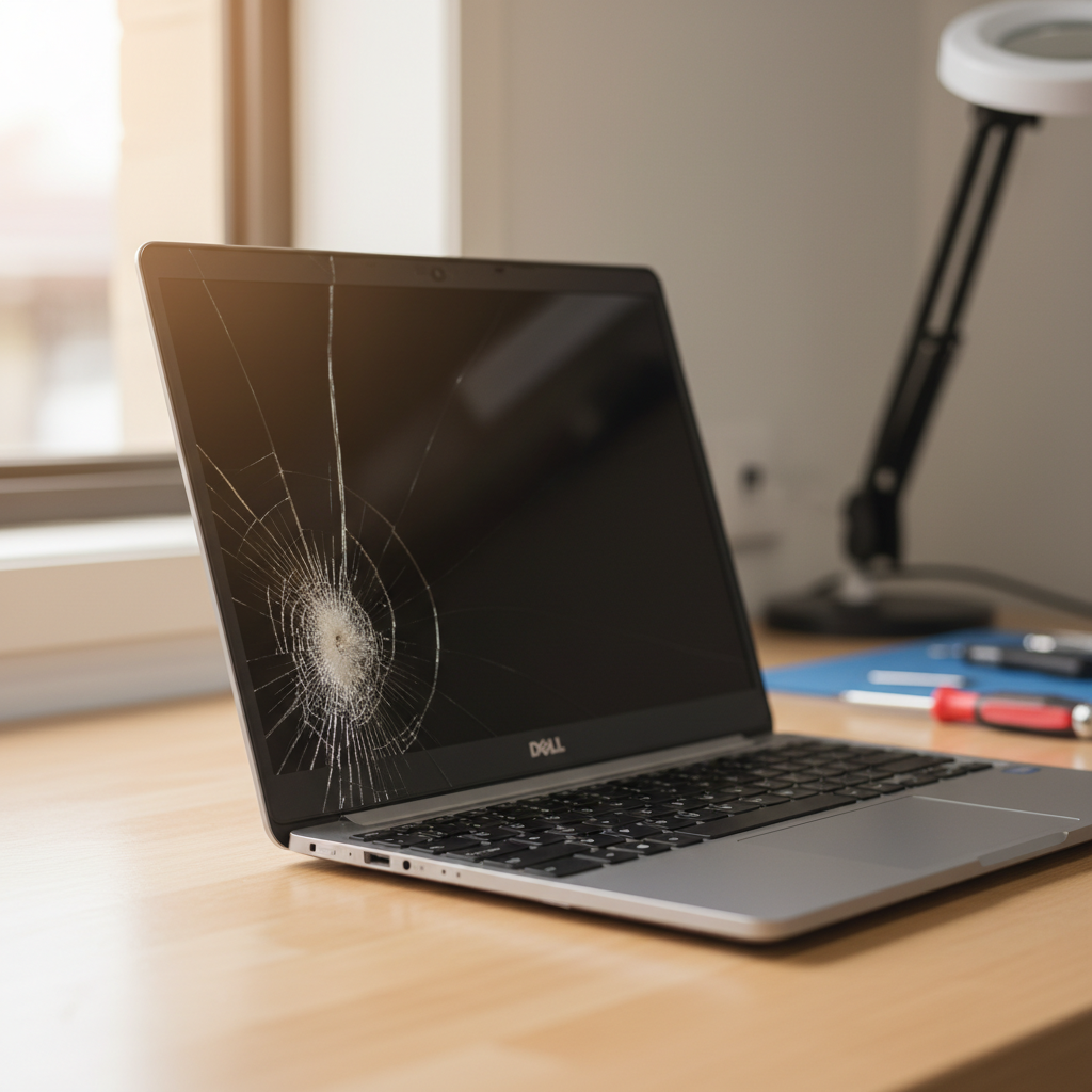 Cracked Dell laptop screen repair in Kensington — Melbourne SA 5068