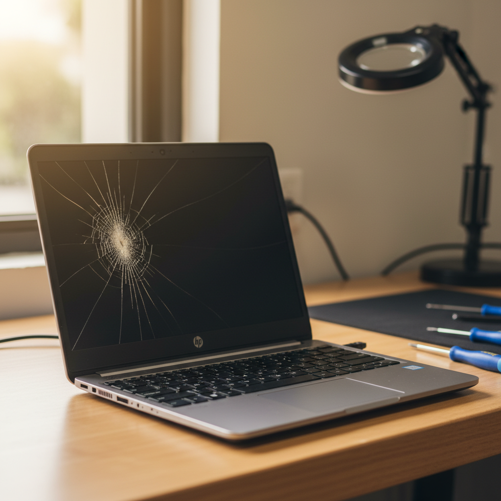 Cracked HP laptop screen repair in Kensington Gardens — Adelaide SA 5068
