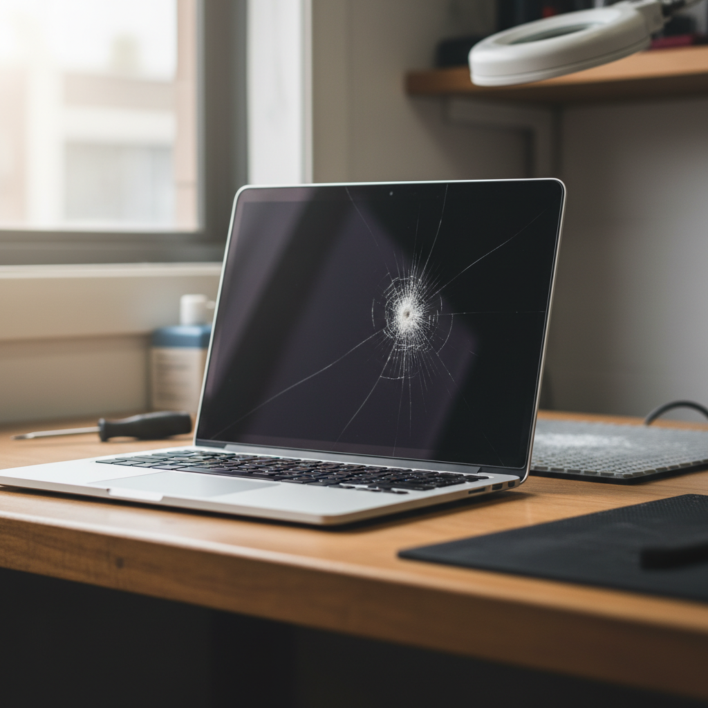 Cracked MacBook Pro laptop screen repair in Keswick — Adelaide SA 5035