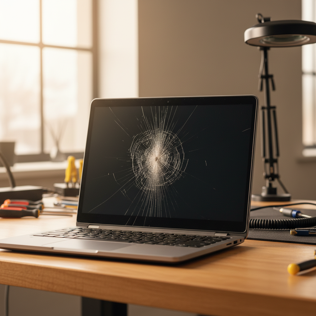 Cracked Dell laptop screen repair in Kings Park — Melbourne SA 5034