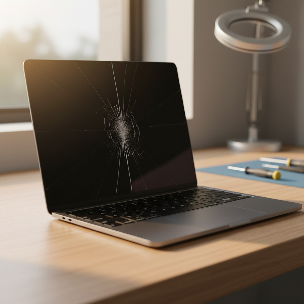 Cracked MacBook Pro laptop screen repair in Kingswood — Adelaide SA 5062