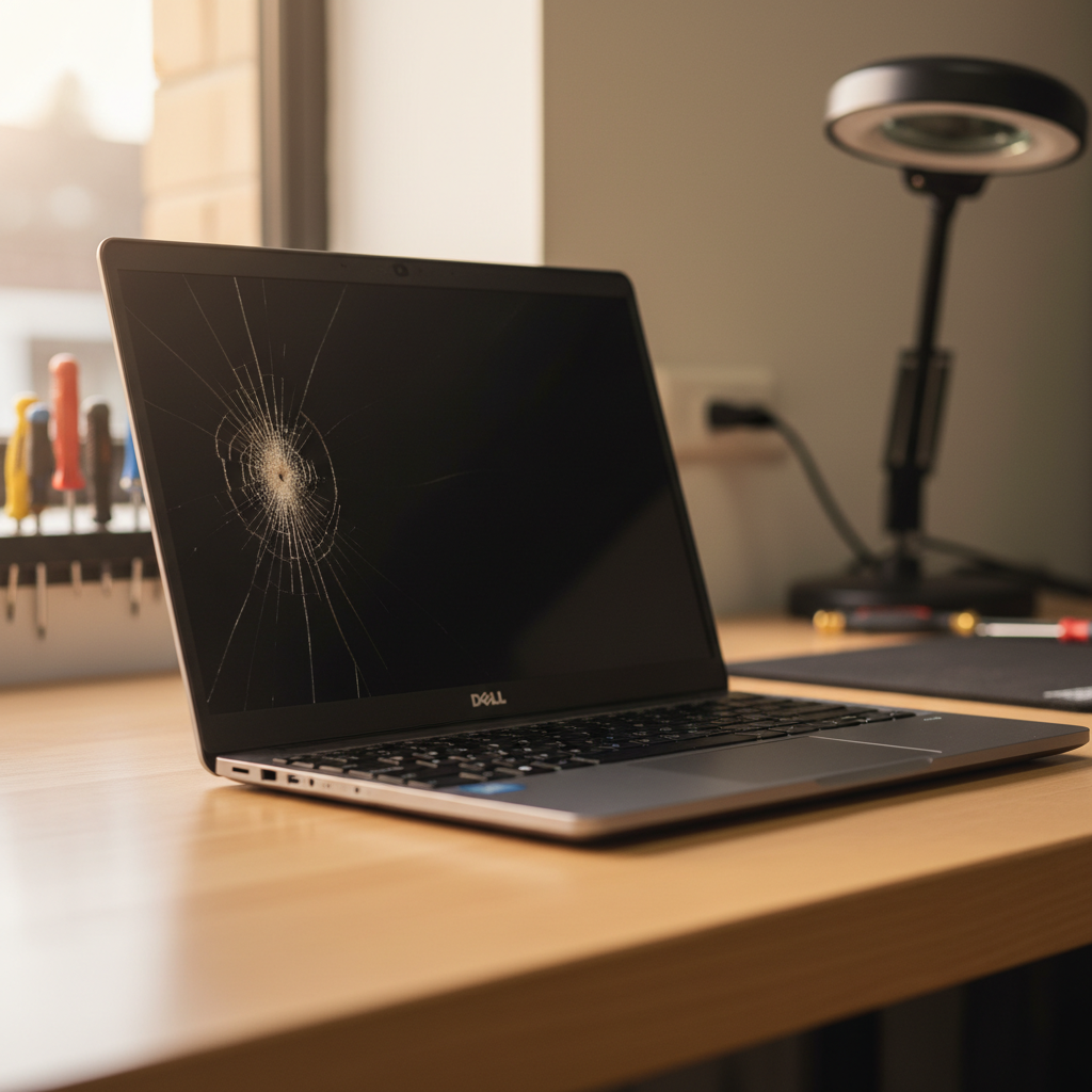 Cracked Dell laptop screen repair in Kotara — Newcastle NSW 2289