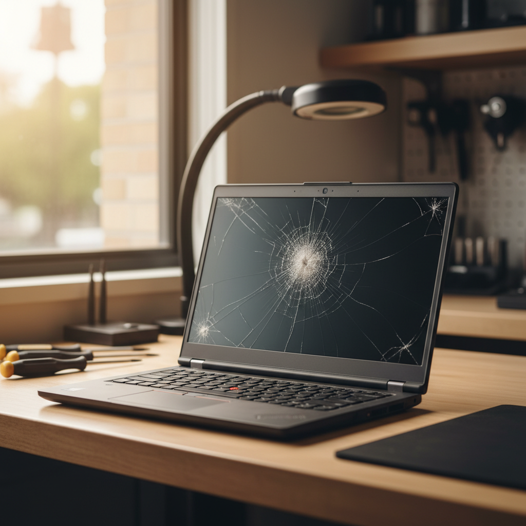 Cracked Lenovo ThinkPad laptop screen repair in Kuitpo Colony — Adelaide SA 5172