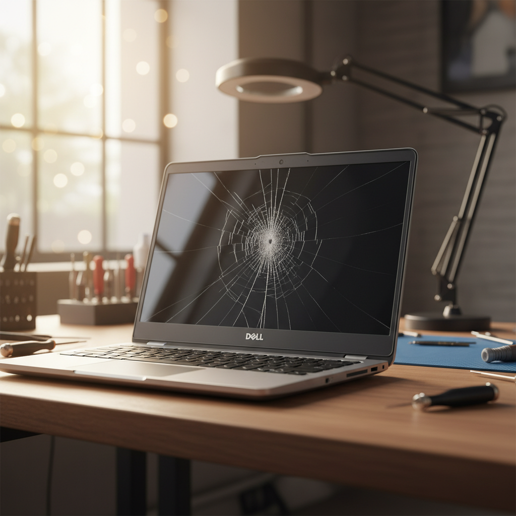 Cracked Dell laptop screen repair in Kyeema — Adelaide SA 5172