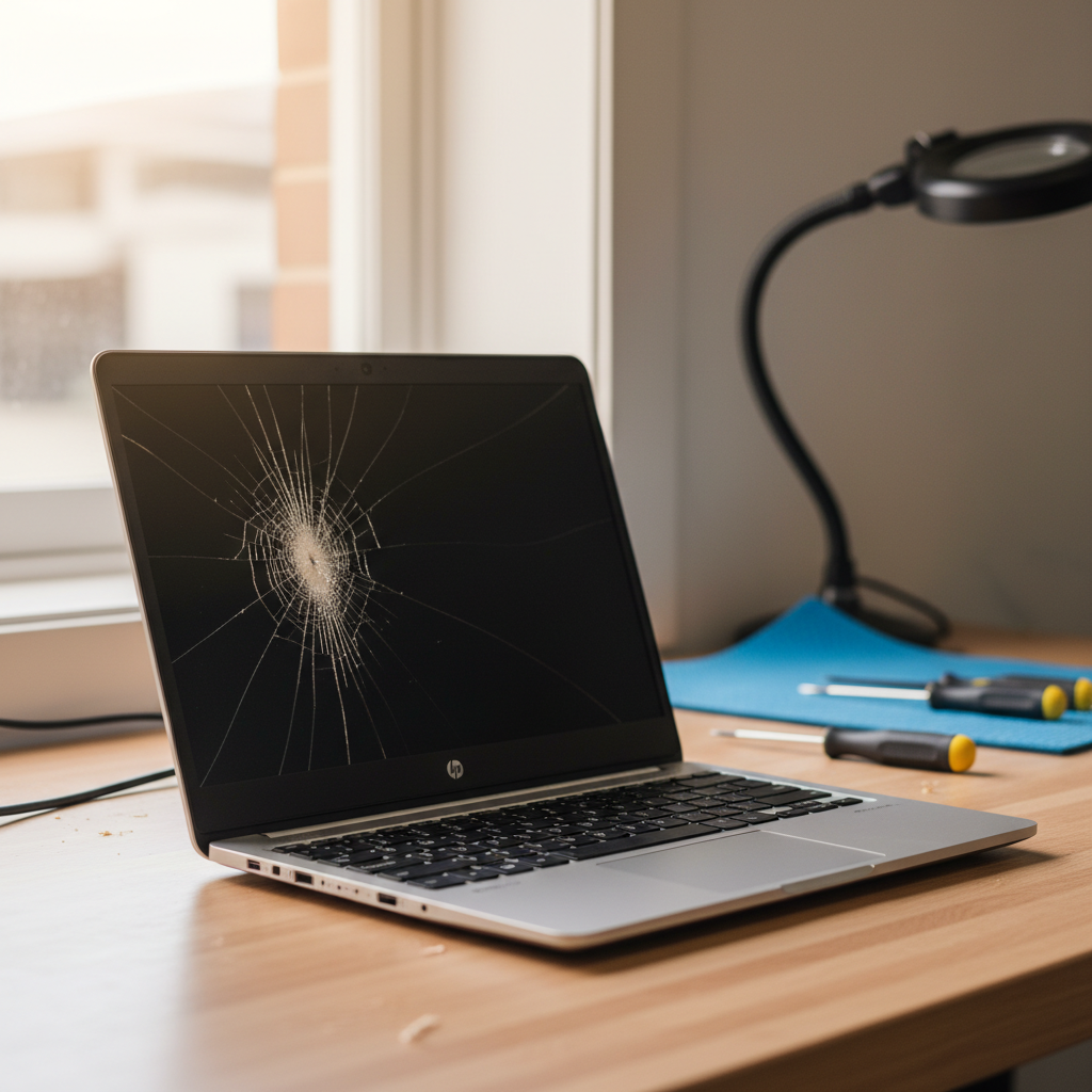 Cracked HP laptop screen repair in Lake Munmorah — Newcastle NSW 2259