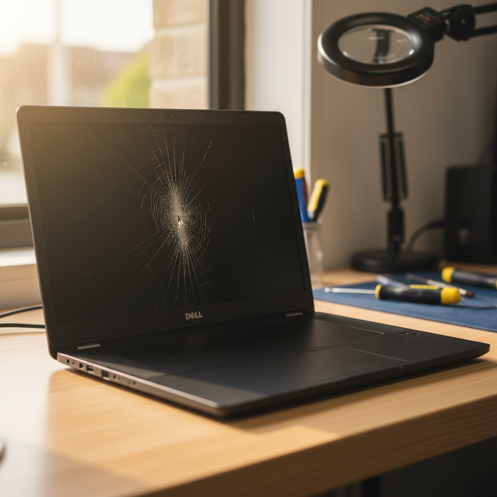 Cracked Dell laptop screen repair in Lambells Lagoon — Darwin NT 0822