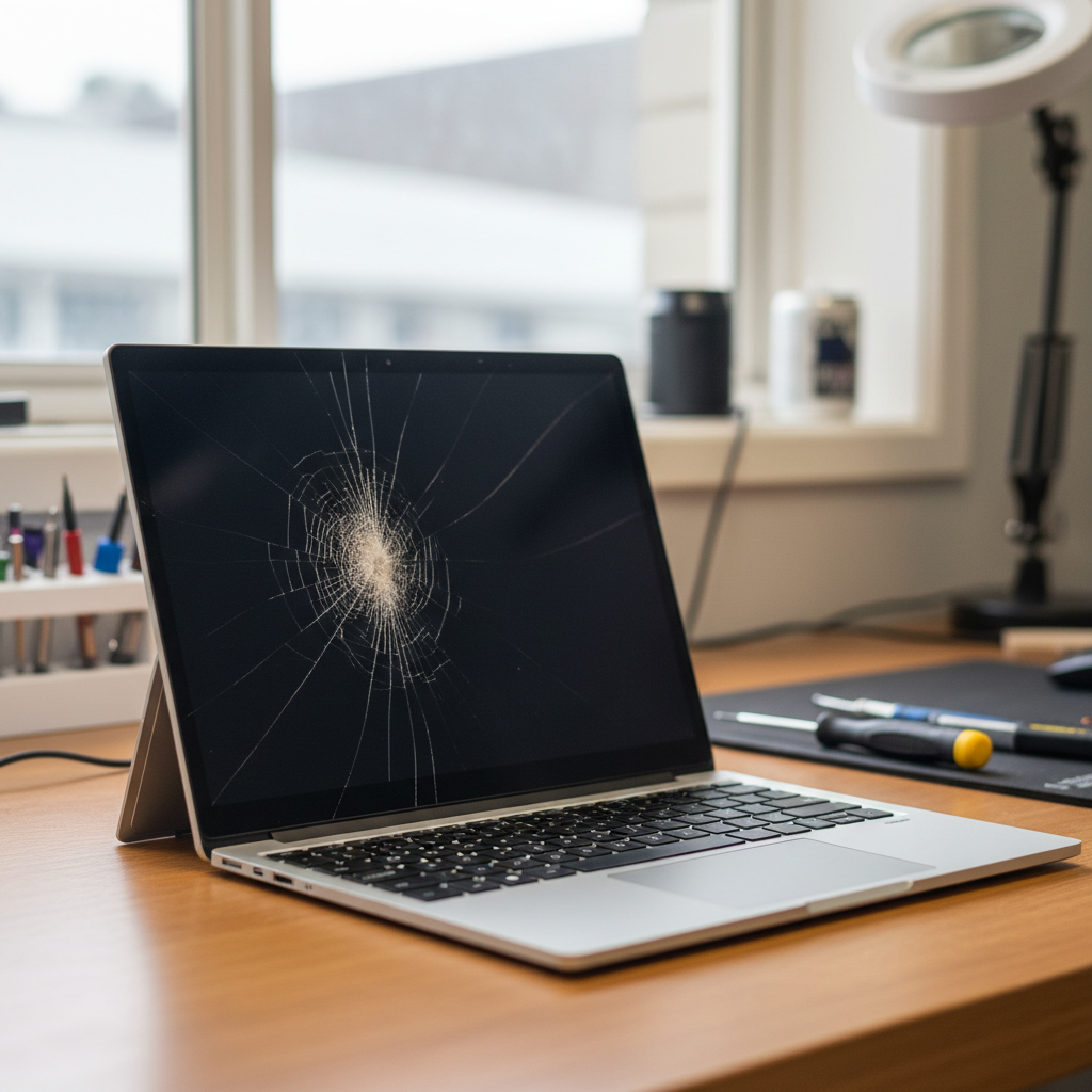 Cracked Microsoft Surface laptop screen repair in Larrakeyah — Darwin NT 0820