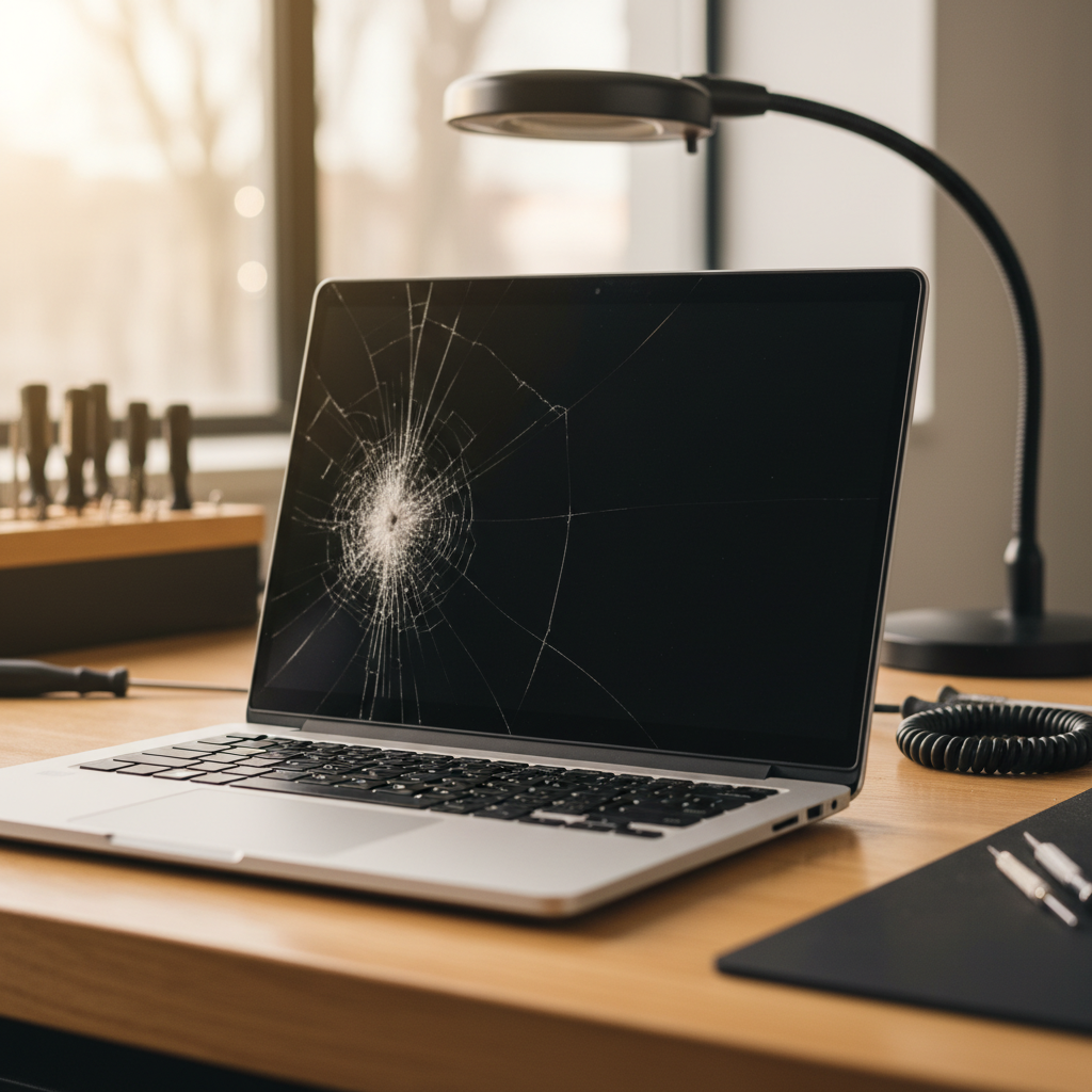 Cracked Dell laptop screen repair in Lenaghan — Newcastle NSW 2322