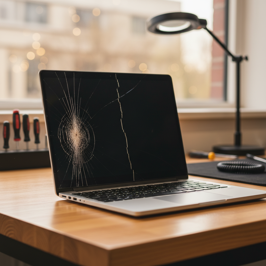 Cracked Dell laptop screen repair in Lenah Valley — Hobart TAS 7008