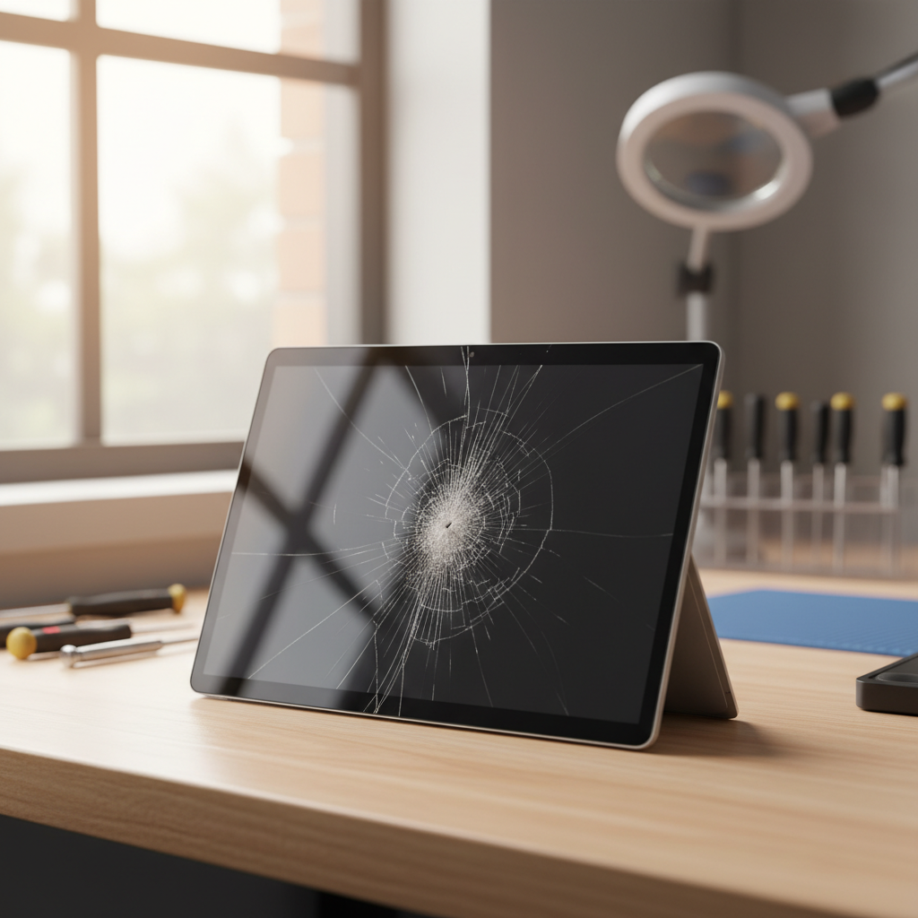 Cracked Microsoft Surface laptop screen repair in Lochinvar — Newcastle NSW 2321