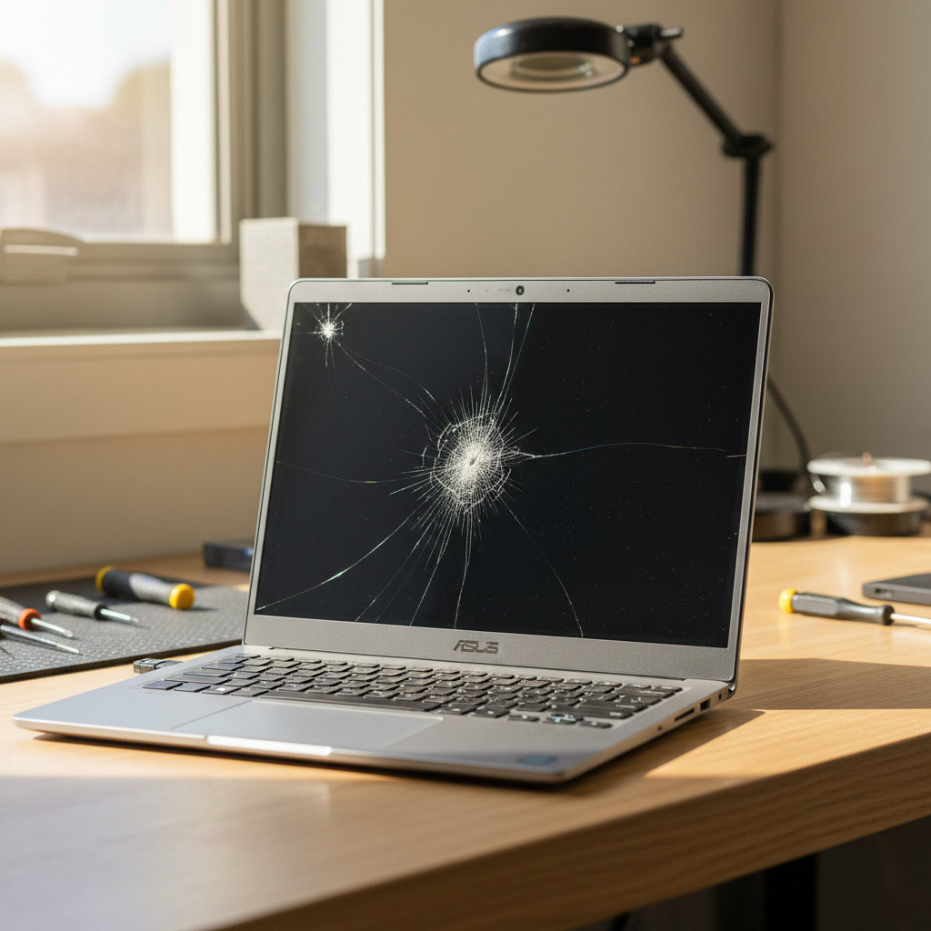 Cracked ASUS laptop screen repair in Lockleys — Adelaide SA 5032