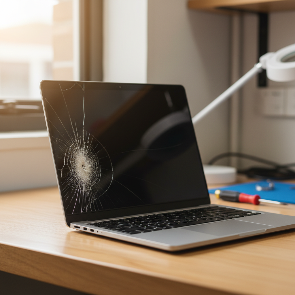 Cracked Dell laptop screen repair in Lovedale — Newcastle NSW 2325