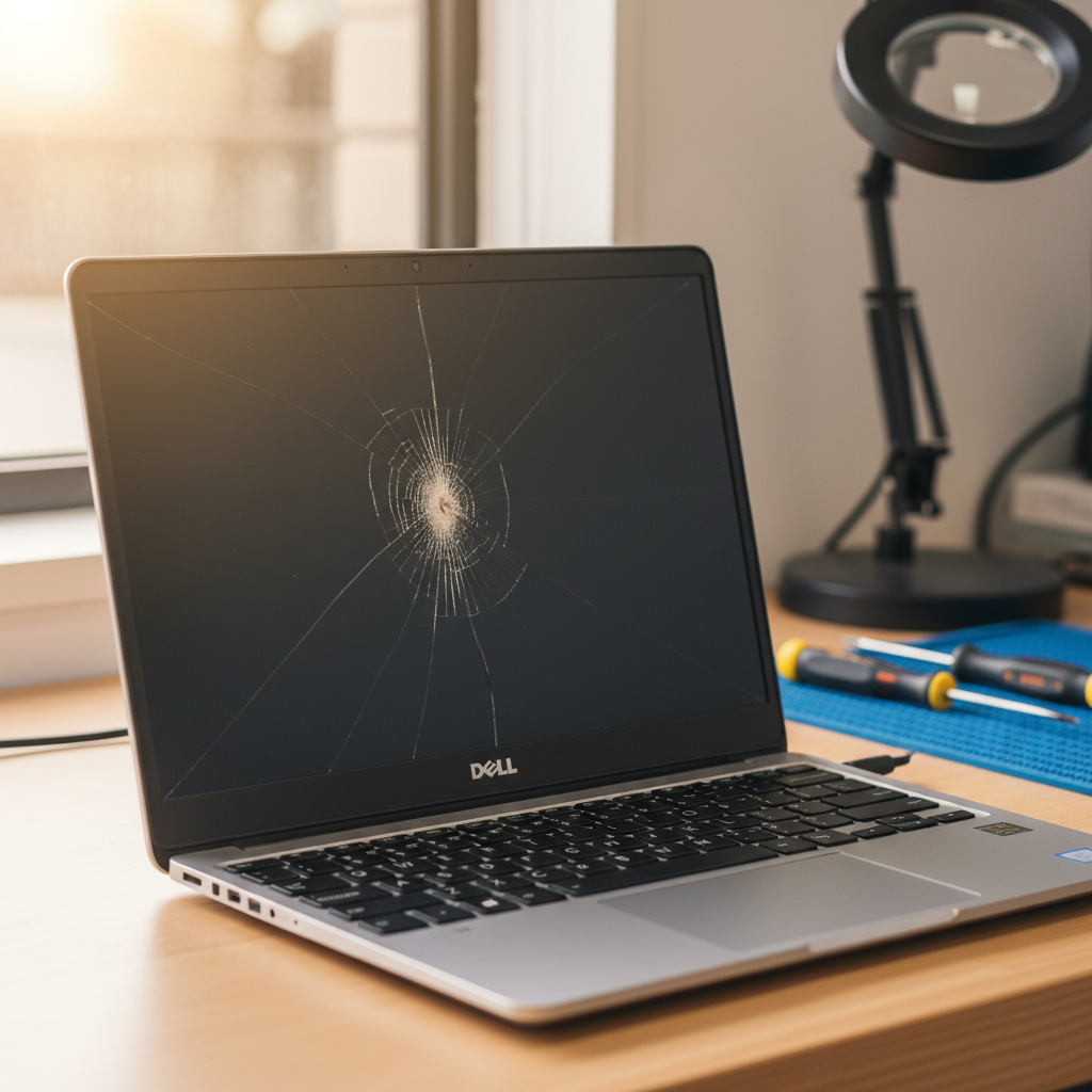 Cracked Dell laptop screen repair in Lower Sandy Bay — Hobart TAS 7005