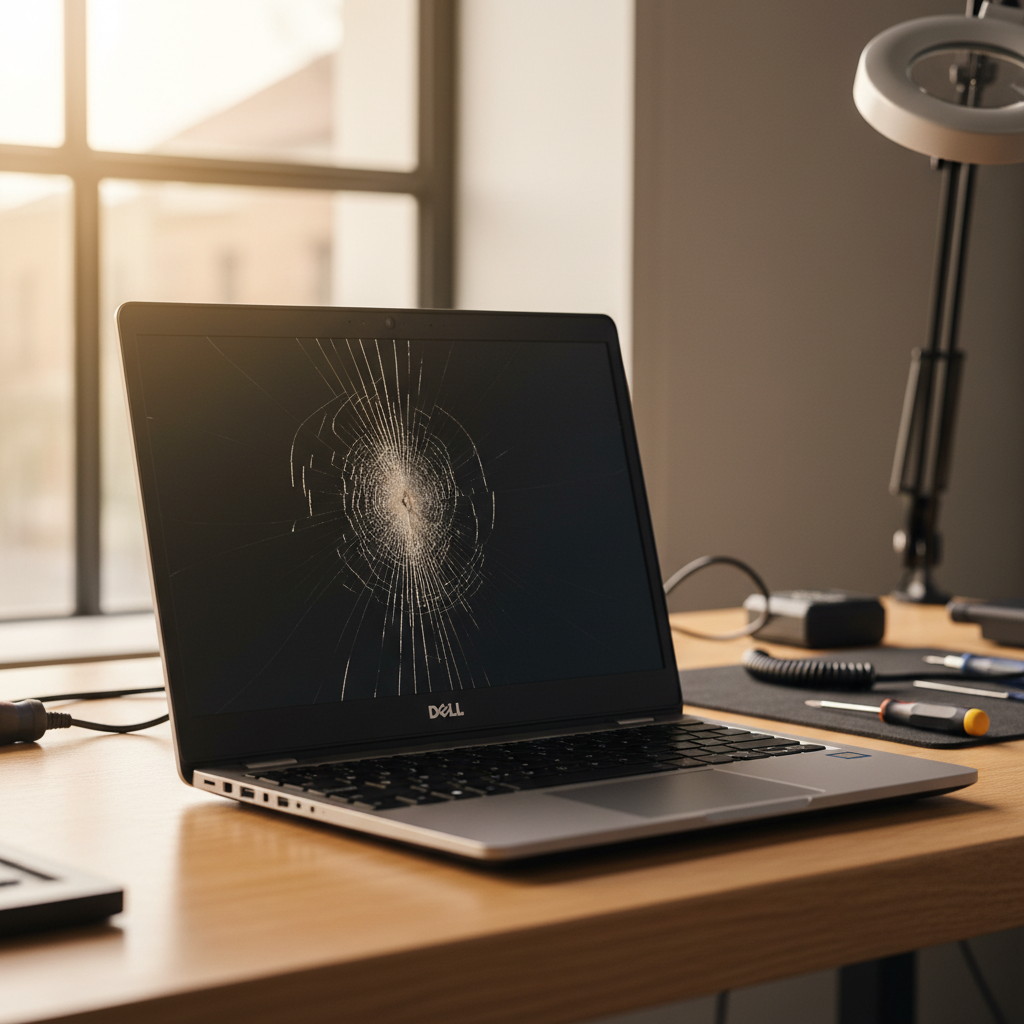 Cracked Dell laptop screen repair in Lyons — Darwin NT 0810
