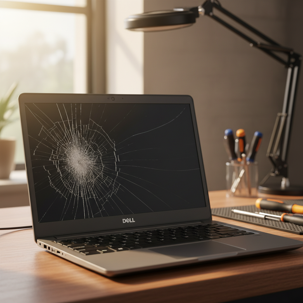 Cracked Dell laptop screen repair in Macdonald Park — Adelaide SA 5121