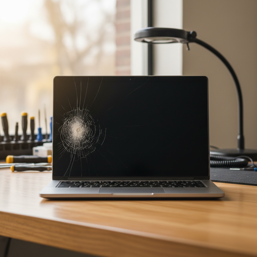 Cracked Dell laptop screen repair in Malak — Darwin NT 0812