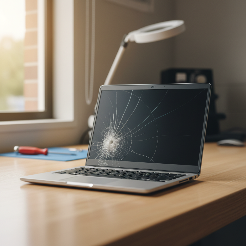 Cracked Dell laptop screen repair in Mallabula — Newcastle NSW 2319