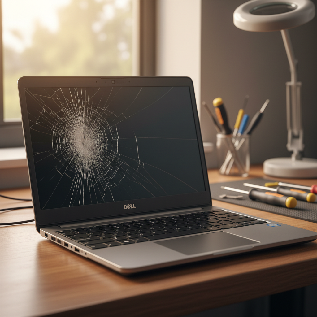 Cracked Dell laptop screen repair in Marden — Adelaide SA 5070