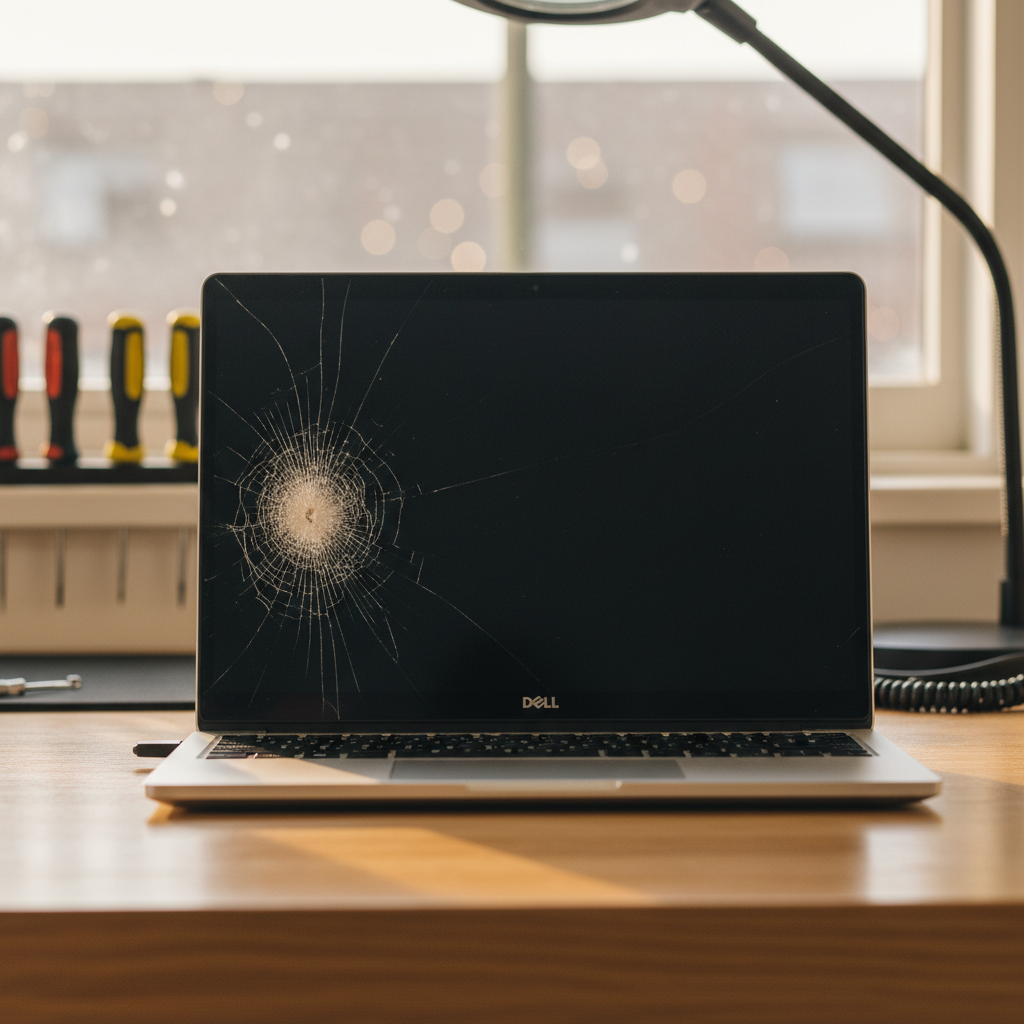Cracked Dell laptop screen repair in Marino — Adelaide SA 5049