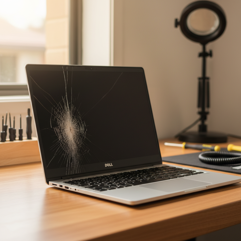 Cracked Dell laptop screen repair in Marion — Adelaide UNKNOWN