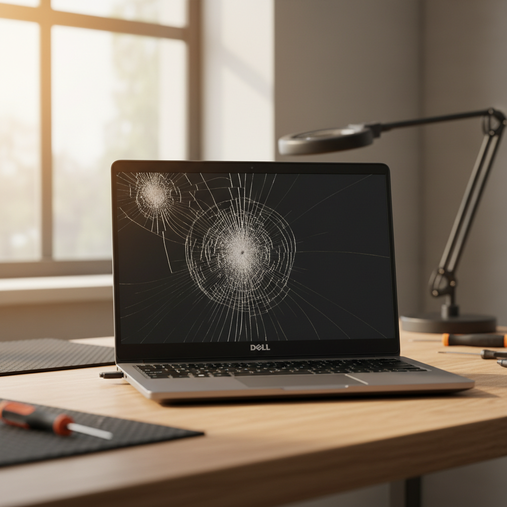 Cracked Dell laptop screen repair in Martins Creek — Newcastle NSW 2420