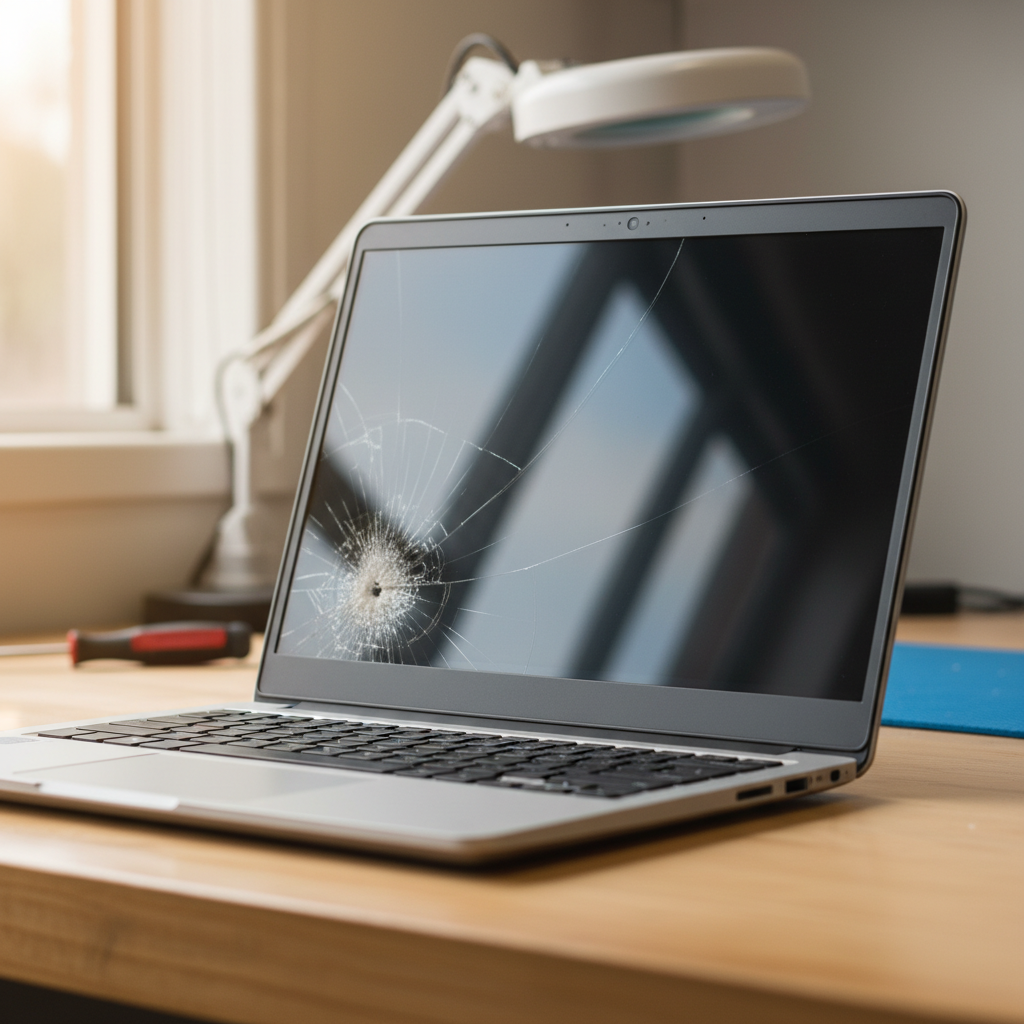 Cracked Dell laptop screen repair in Martinsville — Newcastle NSW 2265
